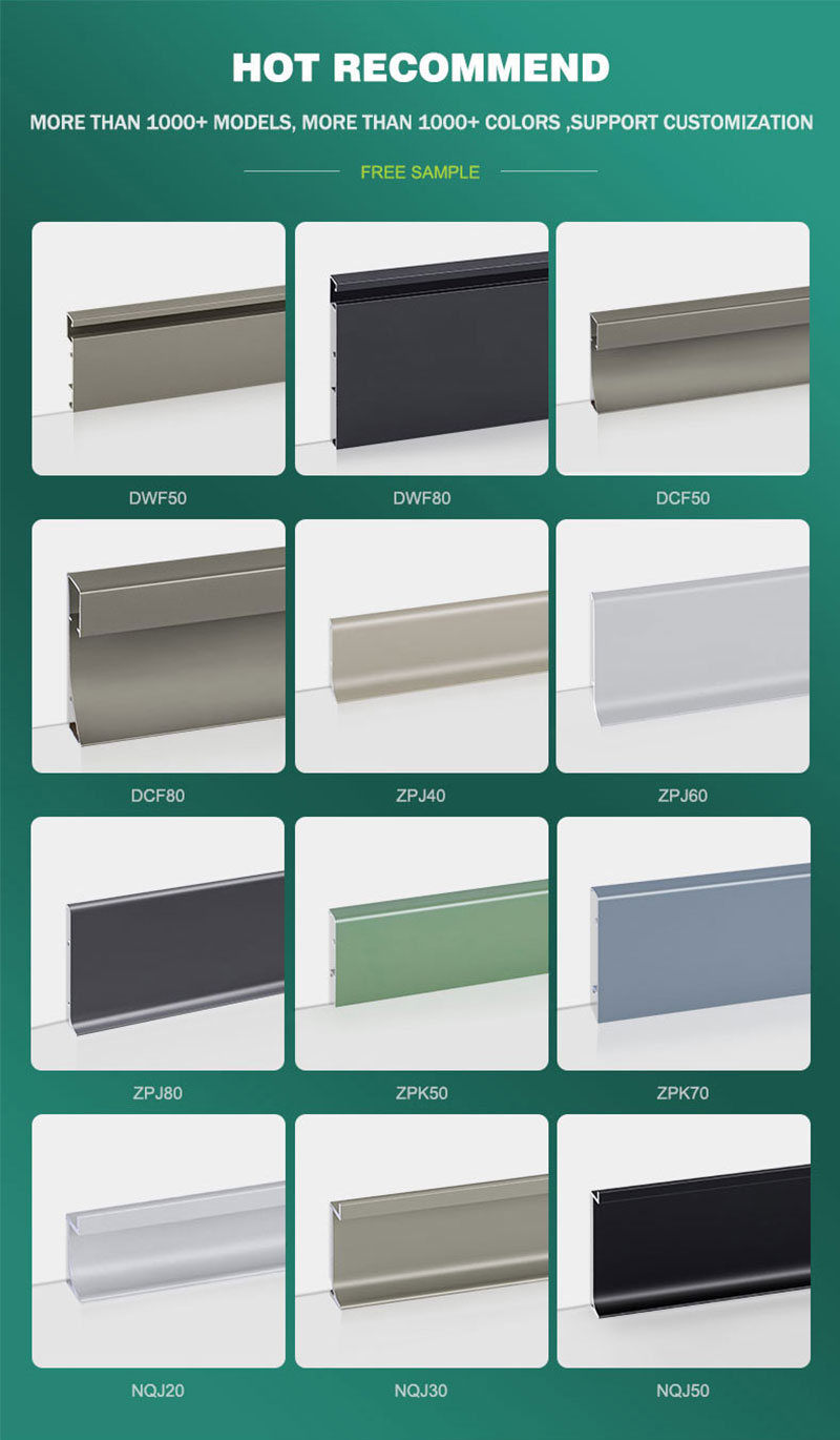 z&oacute;calo rodapi&eacute; de aluminio