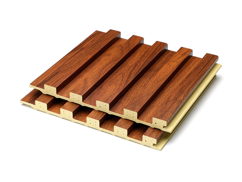 Paneles de pared macizos estriados de veta de madera de 159*12 mm