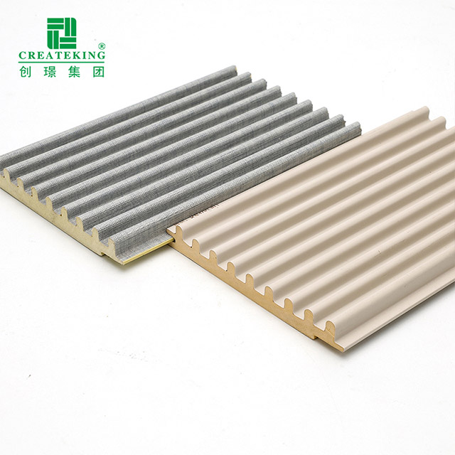 Paneles de pared estriados sólidos semicirculares de 99,5 x 15 mm