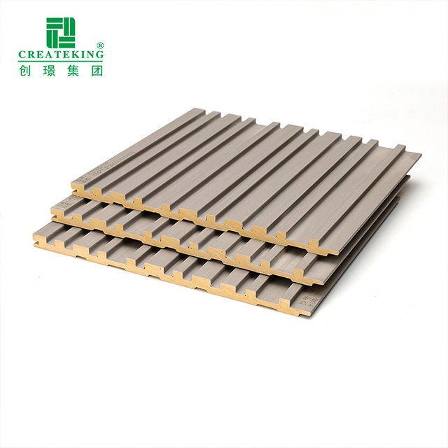 Paneles de pared estriados sólidos de PVC antimoho de 165 * 7,8 mm