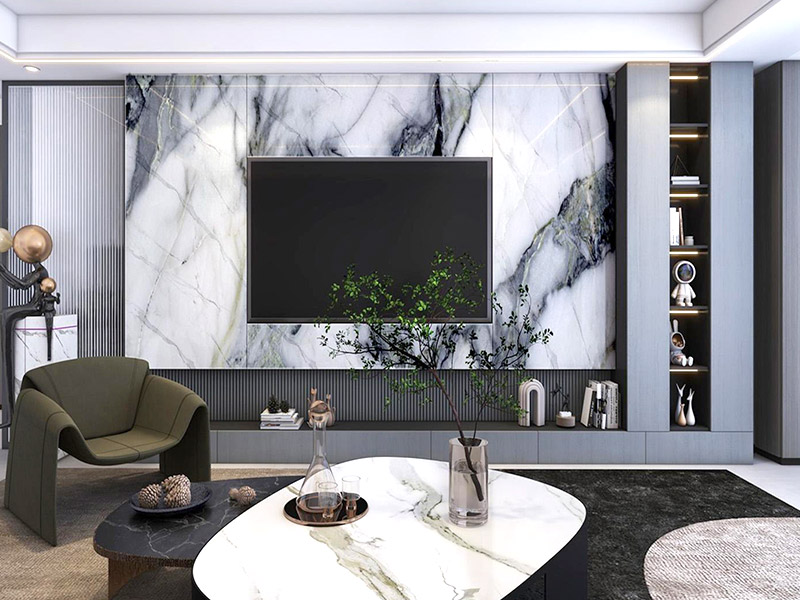 ¿Cuál es el precio de una lámina de mármol con revestimiento UV?