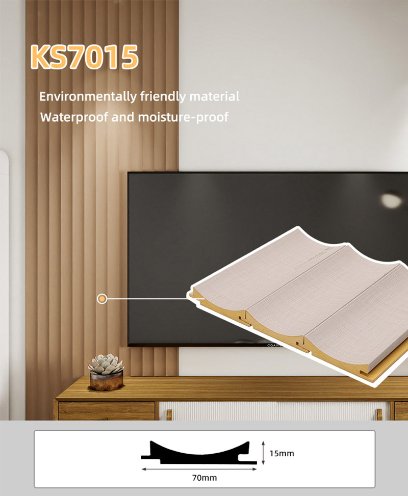 Panel de pared estriado de arco interno de 70 * 15 mm