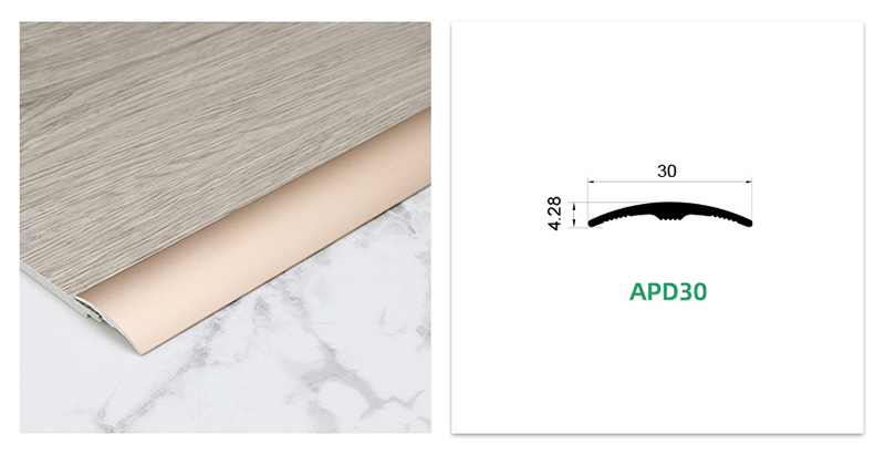 Tira de transici&oacute;n de piso de aluminio universal