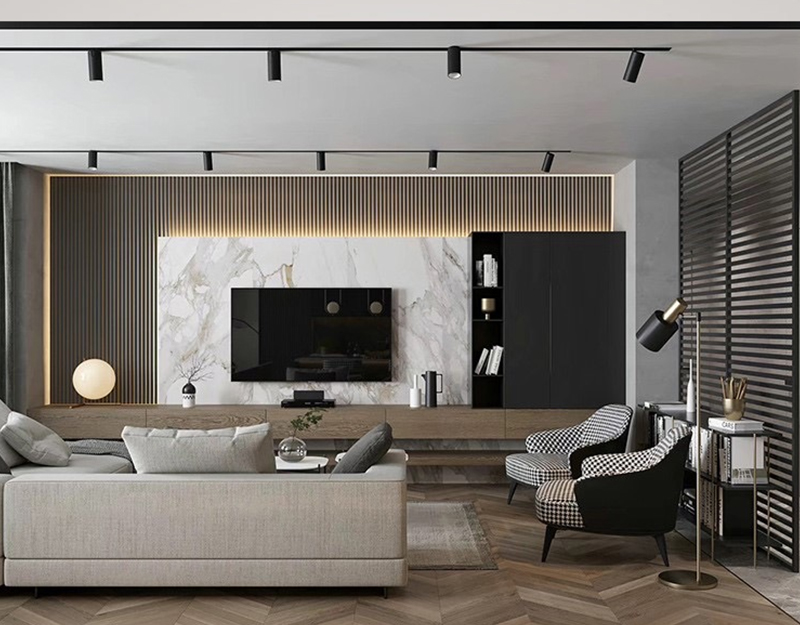 panel de pared acanalado