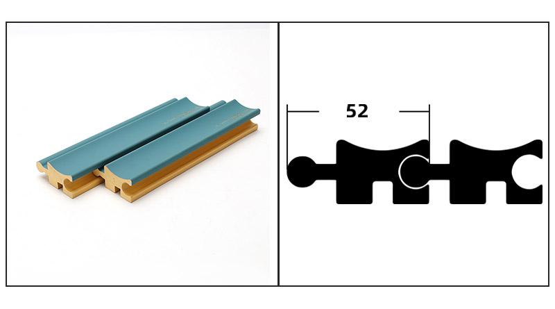 Paneles de pared estriados giratorios de PVC de 52 * 25 mm
