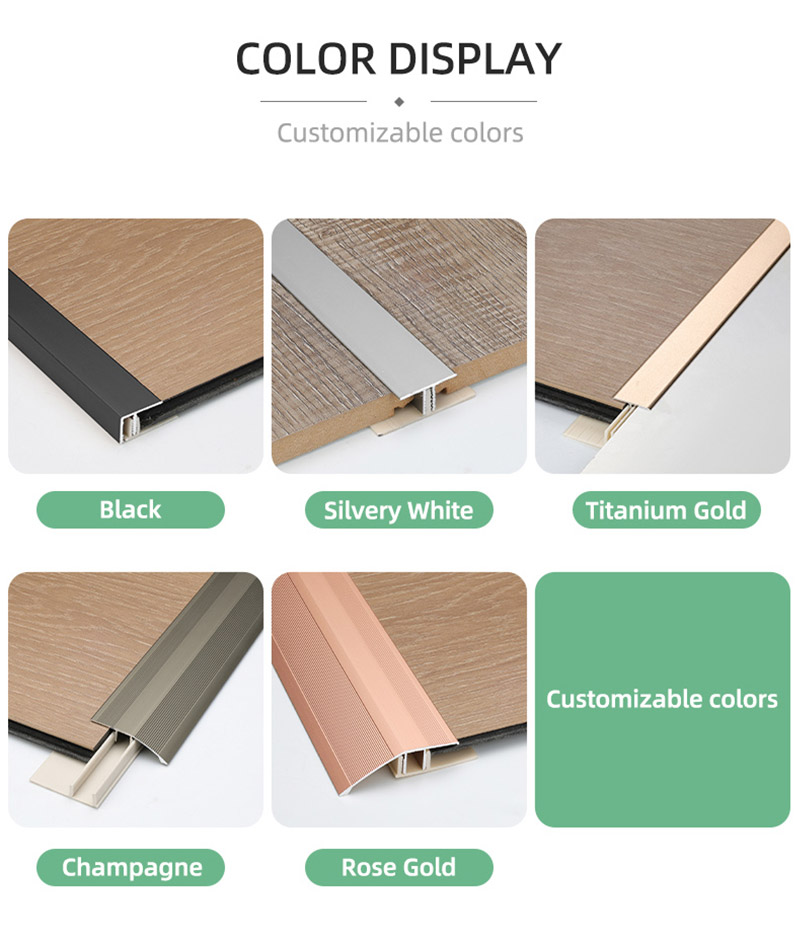 Perfil final de aluminio para suelos laminados