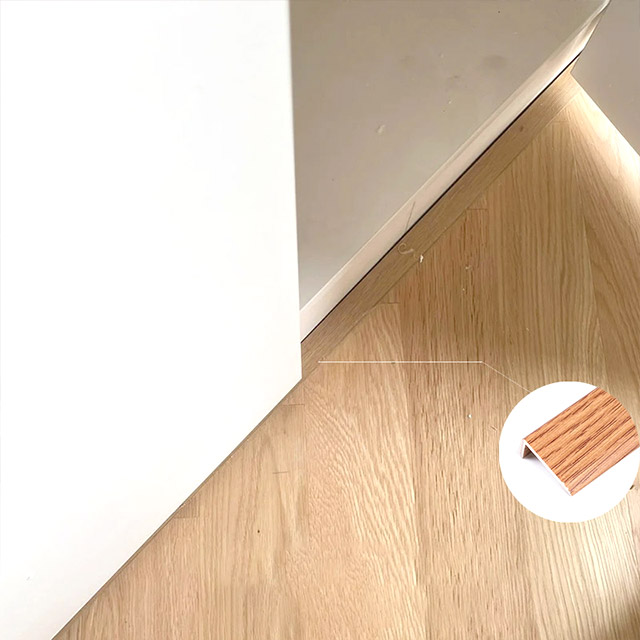 Tiras de borde para pisos laminados en forma de L de PVC de 24 * 10 mm