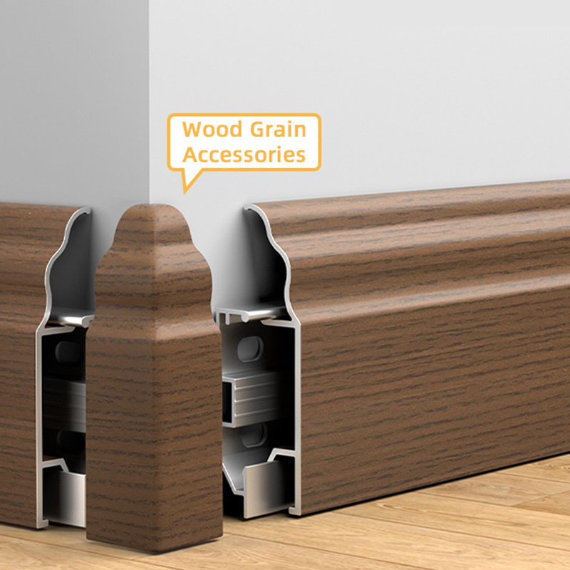 Zócalo de aluminio estilo francés de 70*12 mm