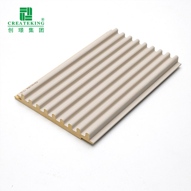 Paneles de pared estriados sólidos semicirculares de 99,5 x 15 mm