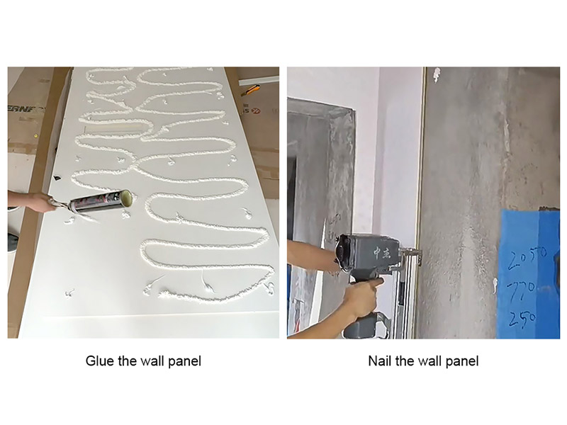 ¿Pega o clava paneles de pared?