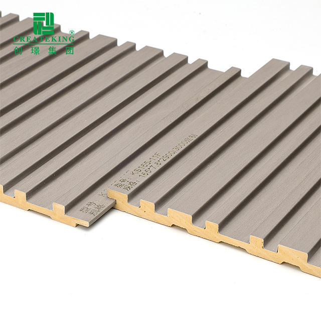 Paneles de pared estriados sólidos de PVC antimoho de 165 * 7,8 mm