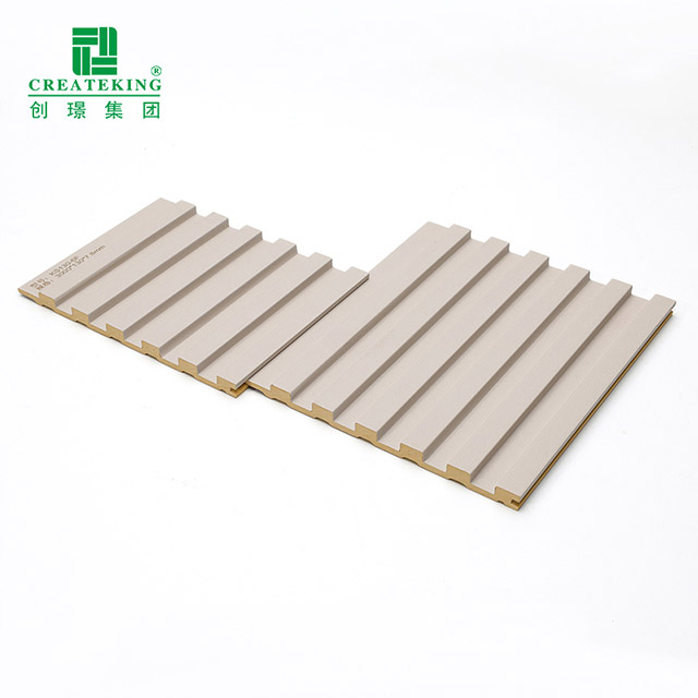 Paneles de pared estriados sólidos de PVC de 130 * 7,8 mm