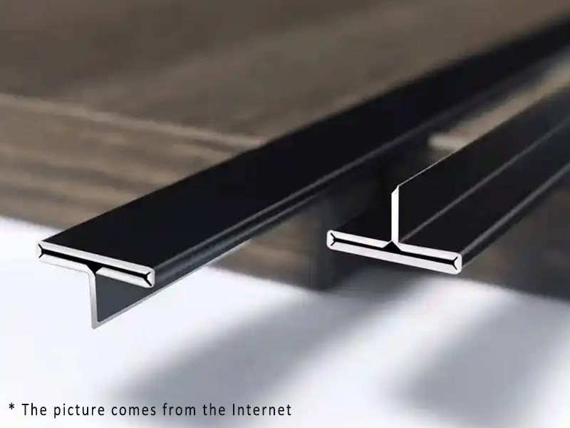 Moldura en T de acero inoxidable