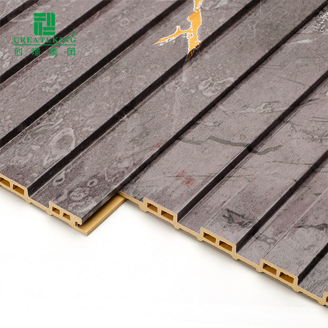 Panel de pared hueco estriado de PVC impermeable de 155*17 mm