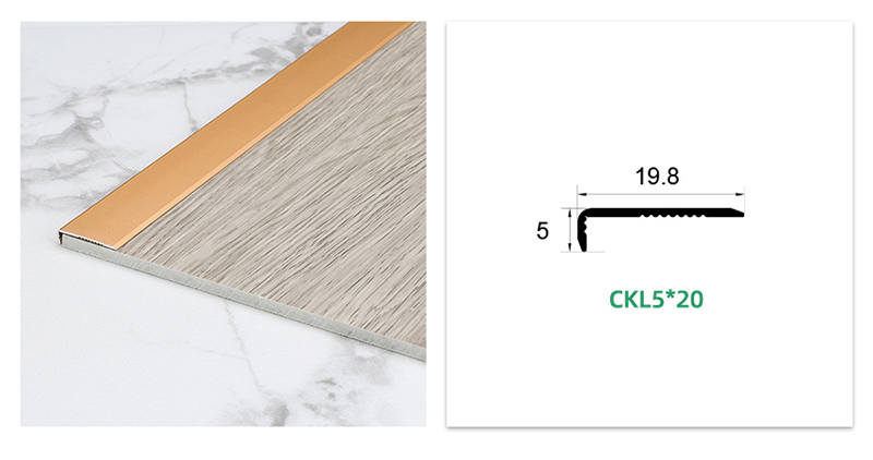 Protector de esquina de piso de metal en forma de L