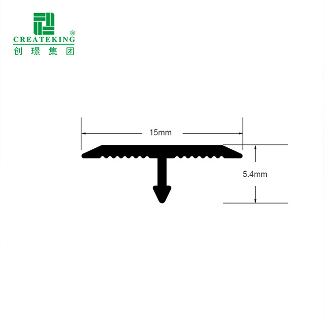 Tira de transición de piso de aluminio en forma de T de 15x5,4 mm
