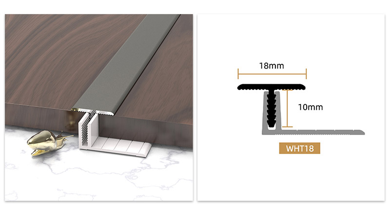 Borde de aleaci&oacute;n de aluminio en forma de T de 18*11,4 mm