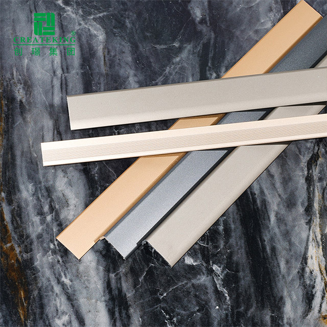 Bandas de borde de piso de aluminio en forma de L de 23,39x9,9 mm