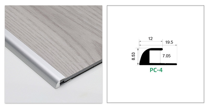 Moldura de piso en forma de C