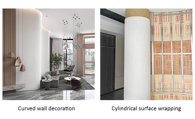 Paneles de pared estriados giratorios de PVC de 52 * 25 mm