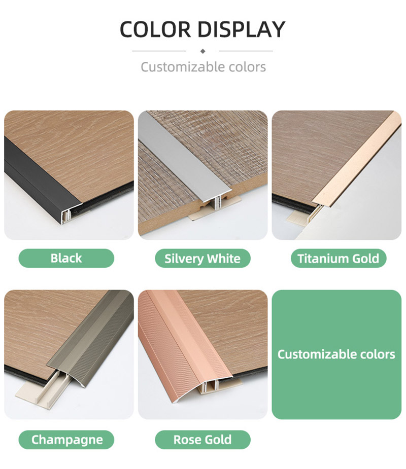 Perfil de transici&oacute;n de piso de aluminio atornillable