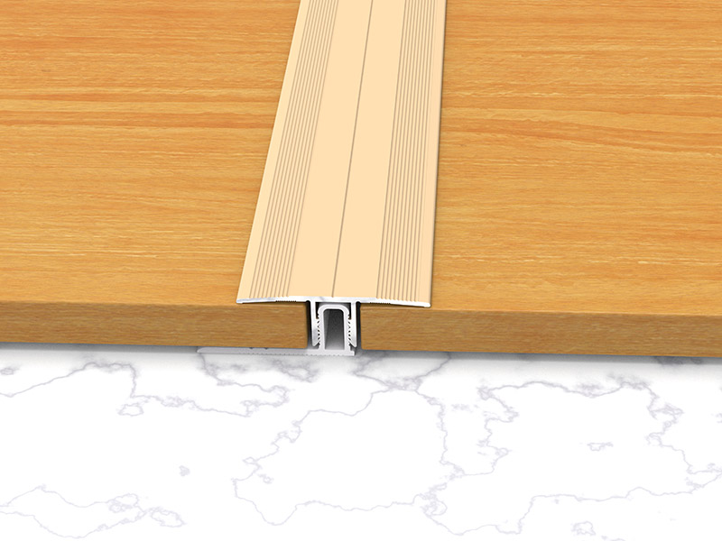 Perfil de transici&oacute;n de piso de aluminio atornillable