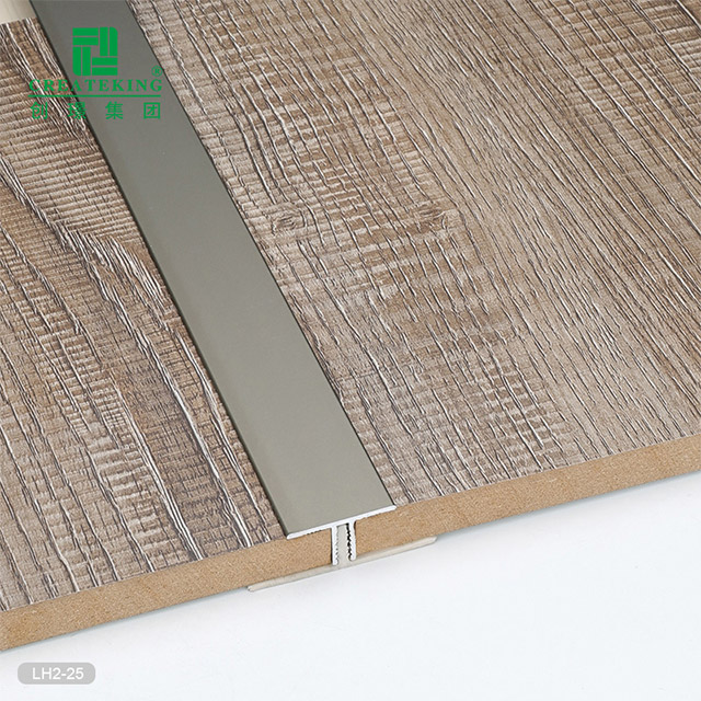 Tira de transición de moldura en T de aluminio de 12,8x24,8 mm