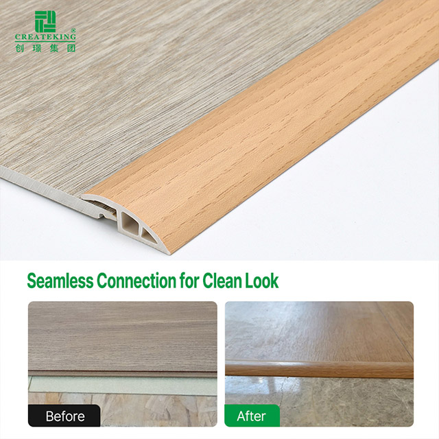Reductor de pisos de PVC de imitación de madera de 28 * 5 mm