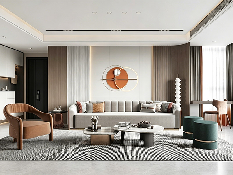 Dise&ntilde;o de interiores con regla de 3 colores.