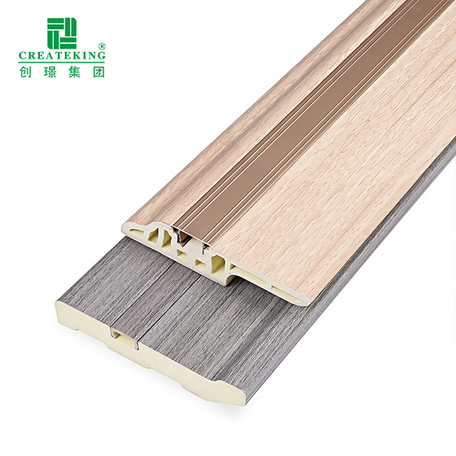 Rodapié de clavo oculto con lengua de cordero de PVC de 75 * 15 mm