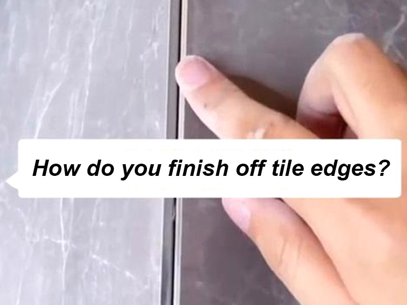 ¿Cómo se termina los bordes de los azulejos?