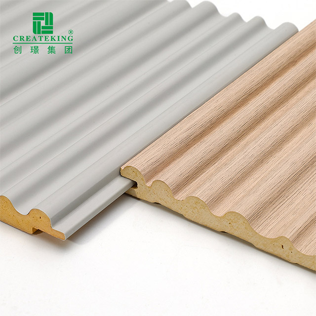 Rejilla con forma de onda de madera maciza de 159 * 11 mm