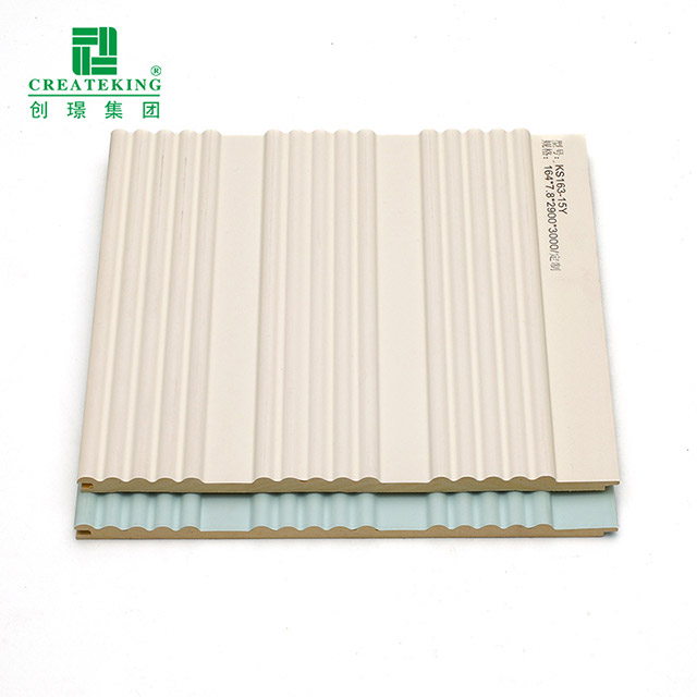 Panel de pared estriado sólido curvo de 164 * 7,8 mm