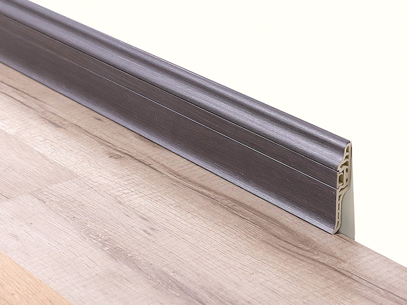 Rodapi&eacute; de clavo oculto con lengua de cordero de PVC de 78 * 17 mm