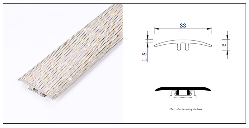 Moldura en T SPC de 33*6 mm