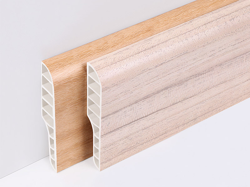 Rodapi&eacute; tipo l&aacute;piz de PVC de 75*15 mm