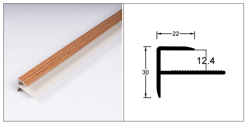 Tiras para mamparas de escaleras en forma de F 22*30