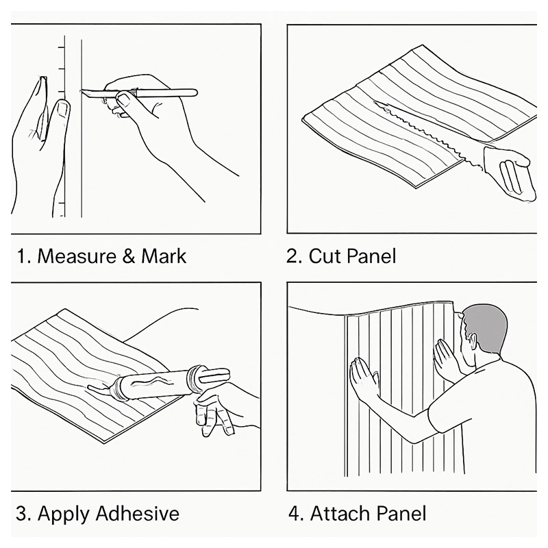 Panel A de pared curva