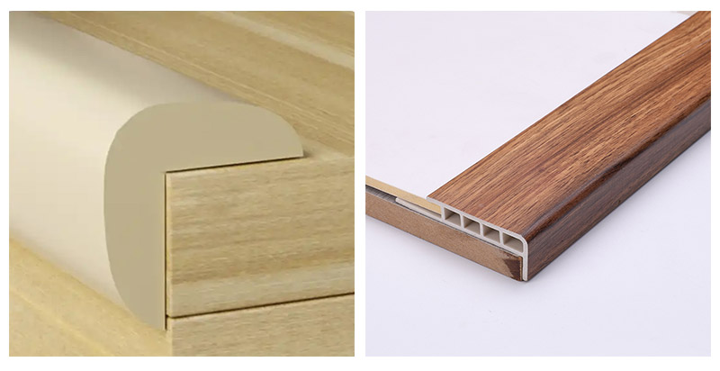 Diferencia entre nariz redondeada y nariz de escalera