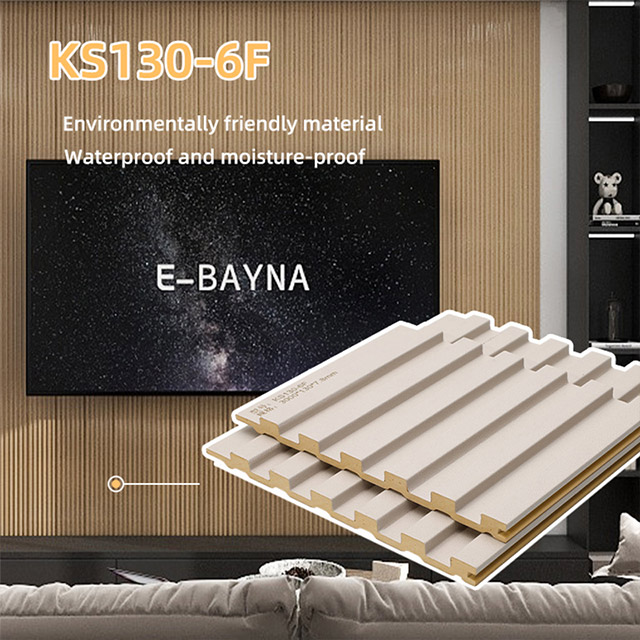 Paneles de pared estriados sólidos de PVC de 130 * 7,8 mm