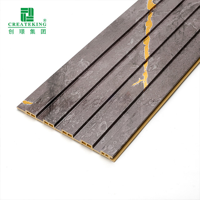 Panel de pared hueco estriado de PVC impermeable de 155*17 mm