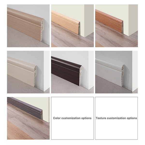 Rodapié tipo lápiz de PVC de 90*17 mm