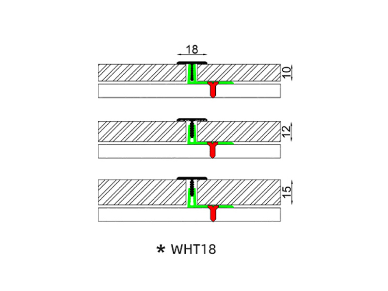 Borde de aleaci&oacute;n de aluminio en forma de T de 18*11,4 mm