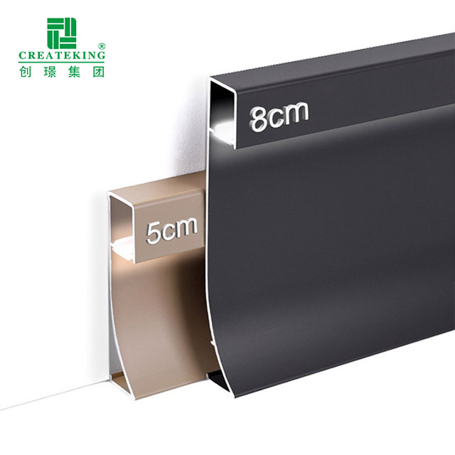 Rodapié de aluminio LED de 80*9 mm