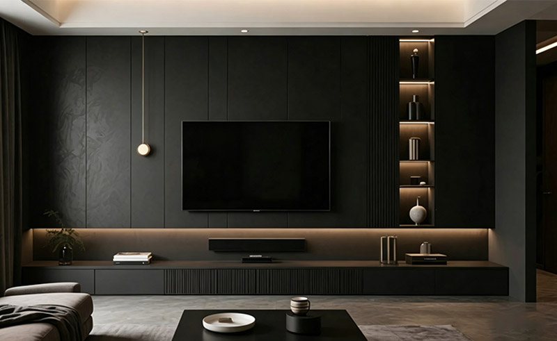 Ideas de dise&ntilde;o de pared de fondo de TV