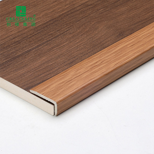 Tiras de borde de piso de madera en forma de L