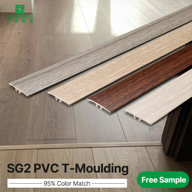 Tira de umbral de puerta con efecto de madera SPC de 42 * 6,6 mm 
