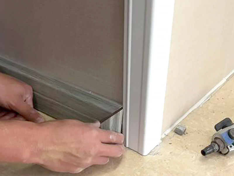 ¿Cómo unir un rodapié cuadrado?