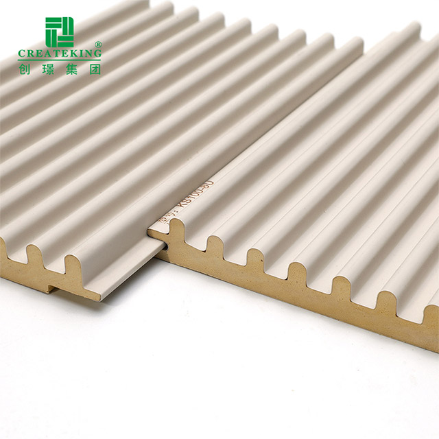 Paneles de pared estriados sólidos semicirculares de 99,5 x 15 mm