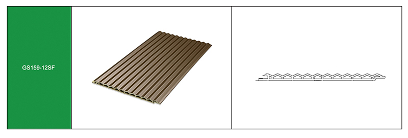 Paneles de pared estriados con orificio triangular de 159 * 9 mm